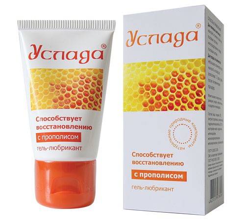 Гель "Услада" на водной основе, с прополисом, 30ml  